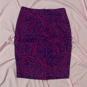 pink and purple pencil skirt